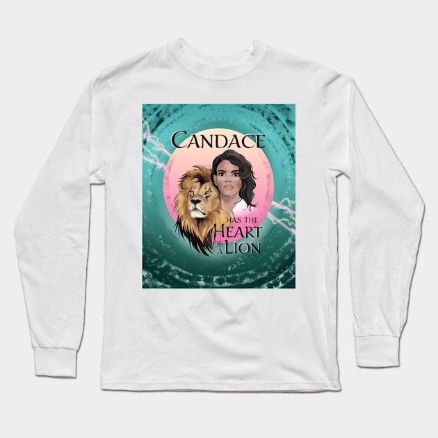 Candace Owens Lion Heart - magic lightning Long Sleeve T-Shirt by Animalistics